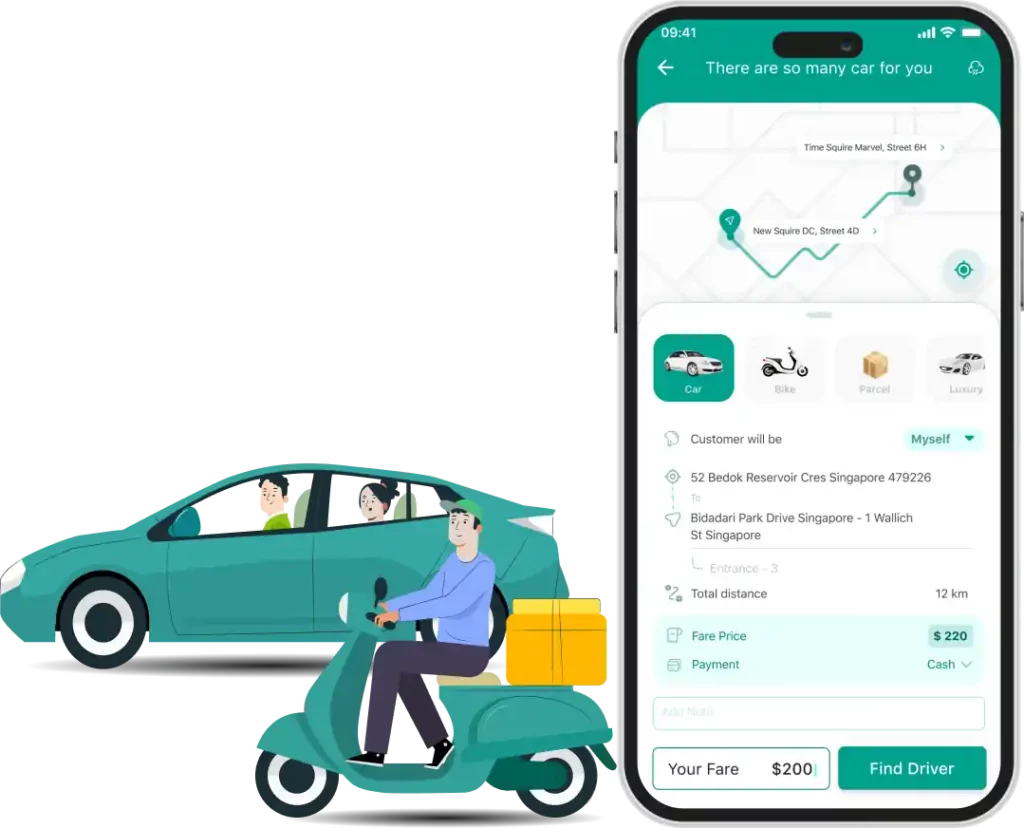 Negócio de compartilhamento Mobur Ride
