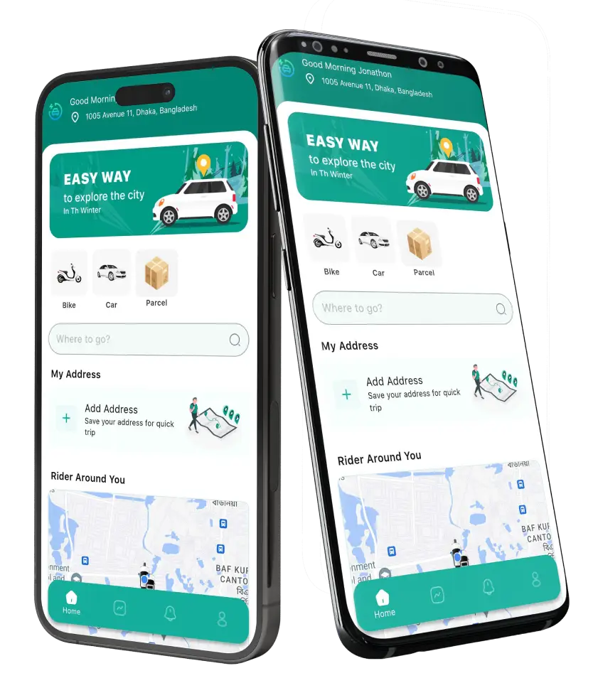 Aplicativo de usuário compatível com Mobur para iOS e Android