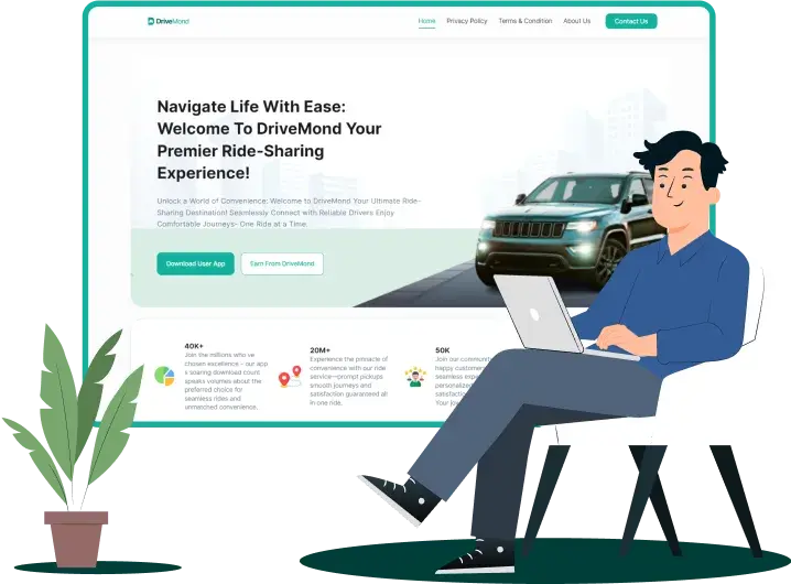 Explore o site comercial de compartilhamento Mobur Ride