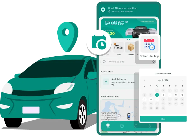Solução de software de gerenciamento de viagens programadas