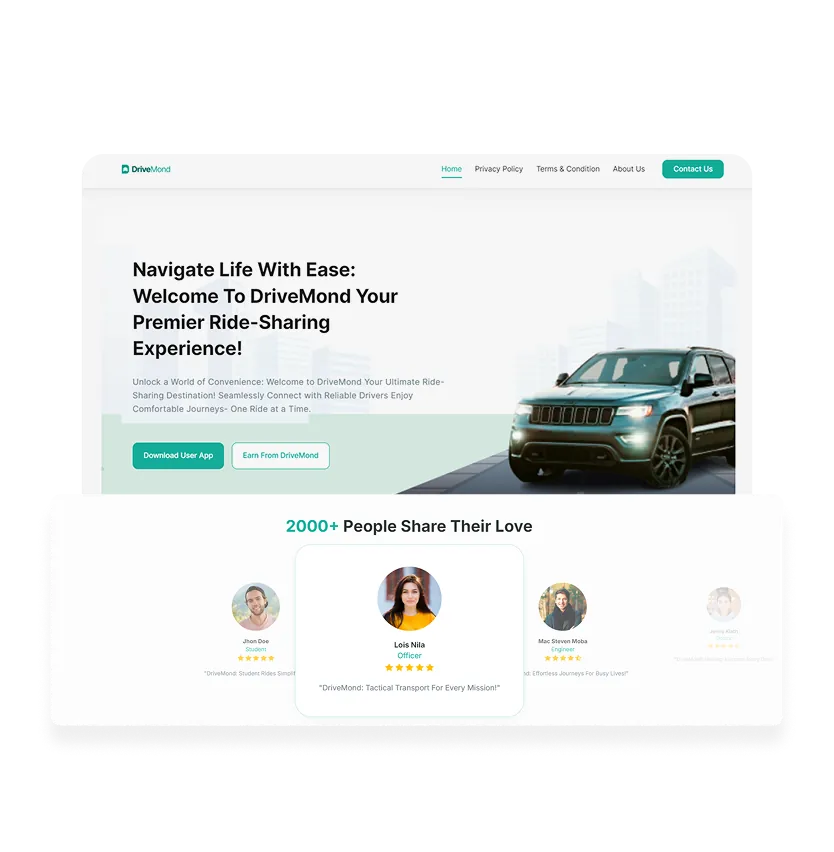 Software de gerenciamento de viagens programadas - Site comercial